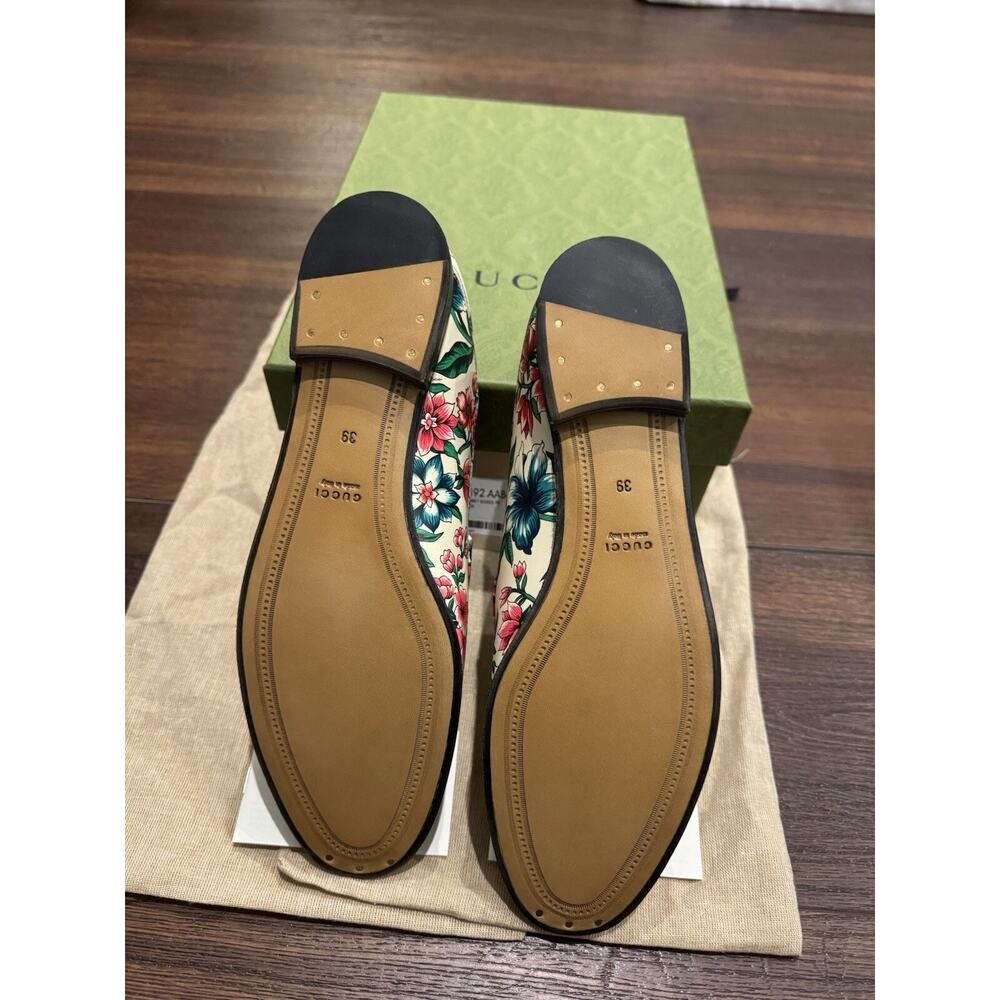 Gucci NWT Moccasin Leather Wexford Brit Roses Multicolor MSRP$1050 Size 39 - Picture 6 of 10